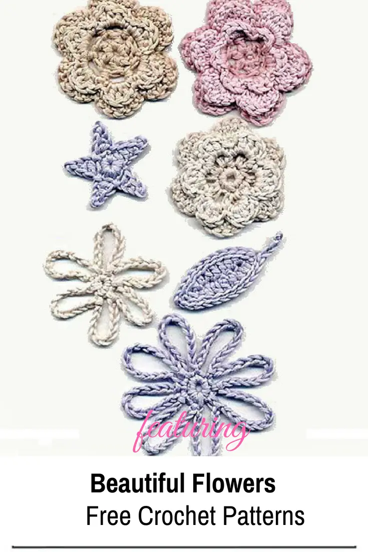 Beautiful Crocheted Flowers Free Patterns