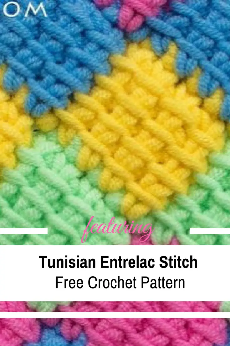 Tunisian Crochet Entrelac Stitch Pattern