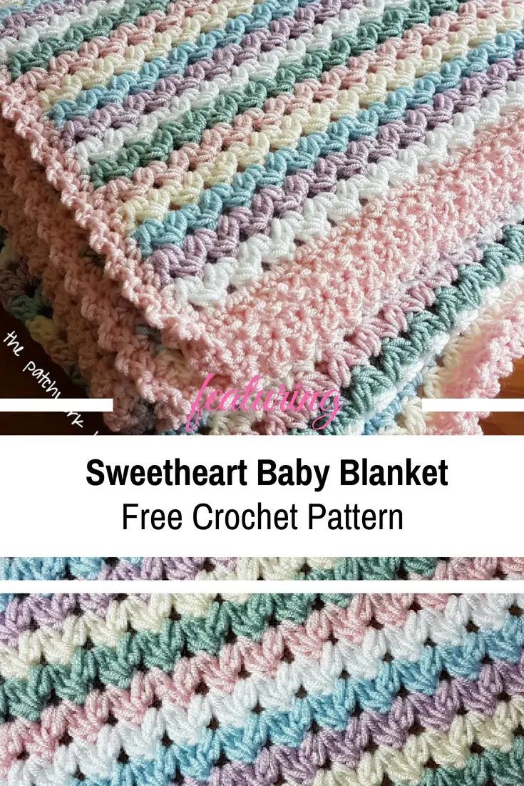 [Free Pattern] Simple And Easy Sweetheart Baby Blanket Crochet Pattern