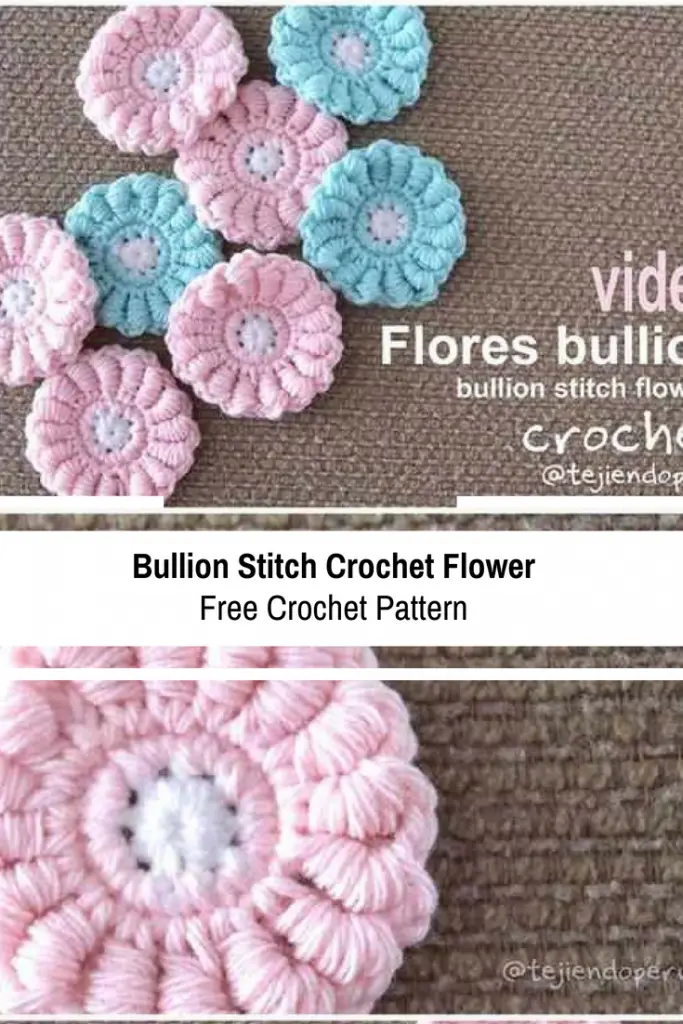 How To Crochet A Gorgeous Bullion Stitch Crochet Flower