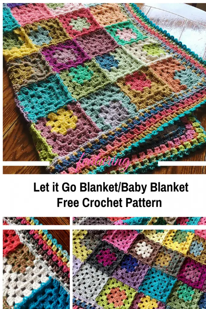 Let it Go Crochet Blanket Free Pattern Is A Grannytastic Stash Buster (Written And Video Instruction)