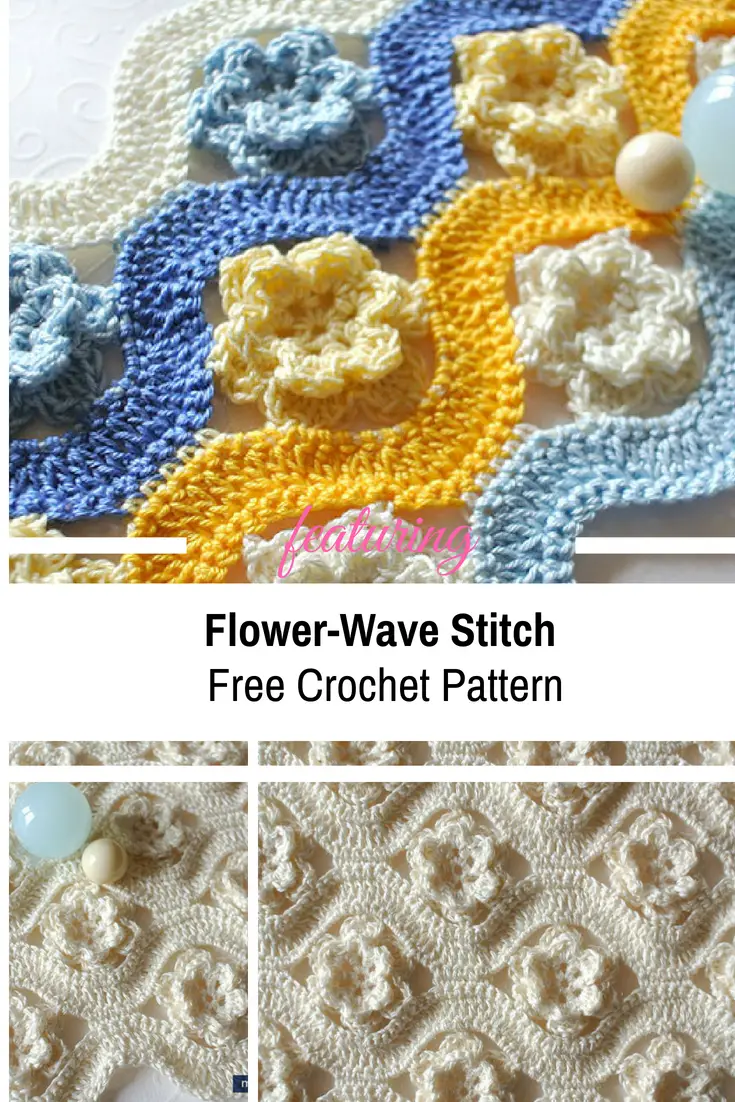 Crochet Flower-Wave Stitch Free Pattern