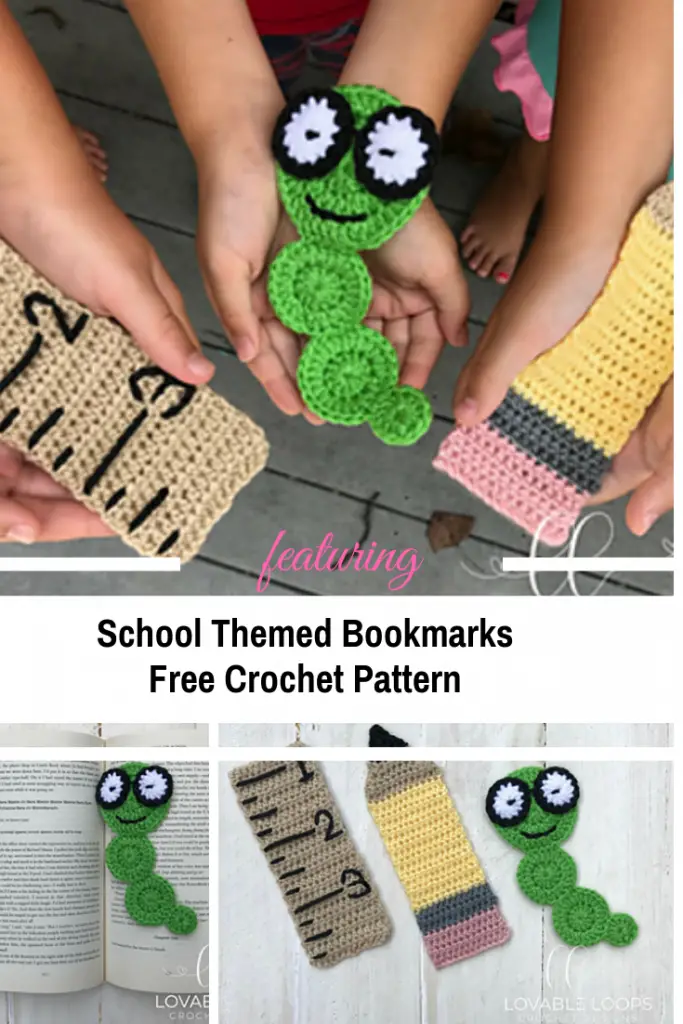 School Themed Free Crochet Bookmark Patterns