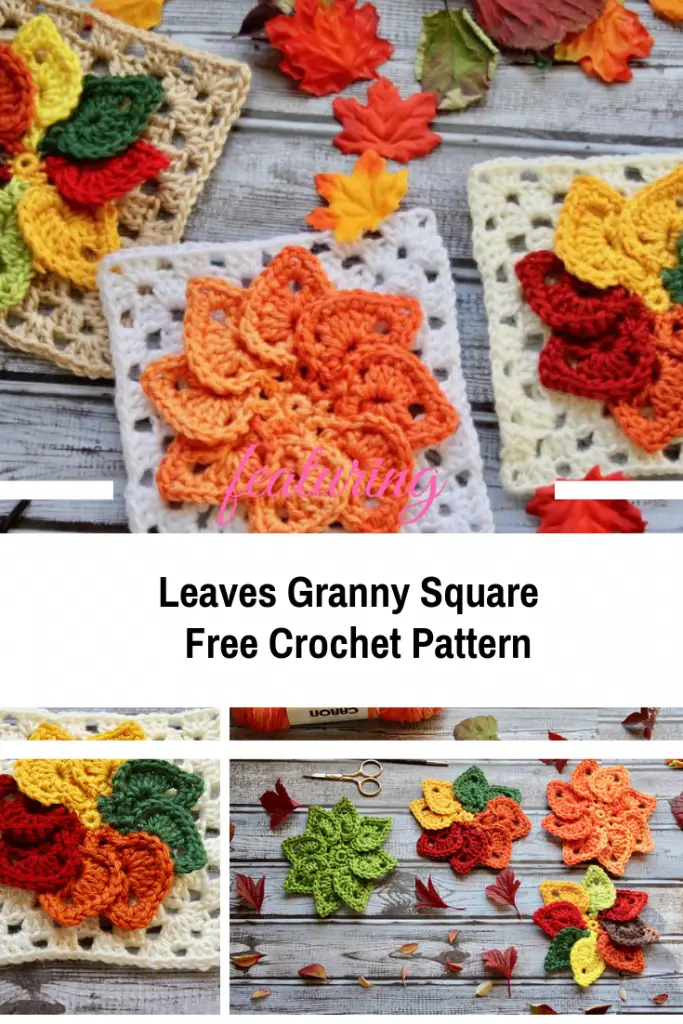 Fall Leaves Granny Square Free Crochet Pattern