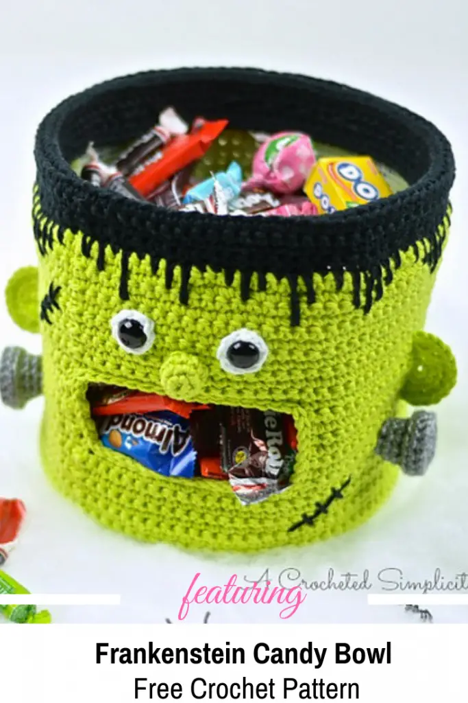 Genius Frankenstein Candy Bowl Crochet Pattern