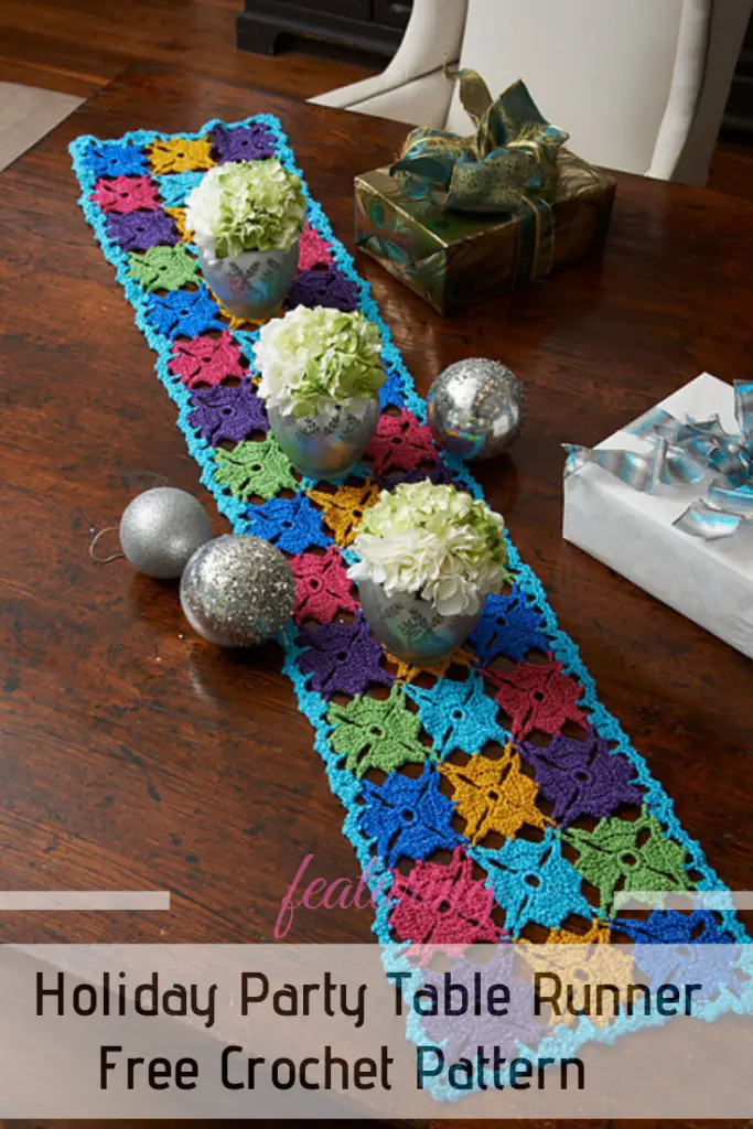 This Crochet Table Runner Free Pattern Is Perfect For The Holiday Party