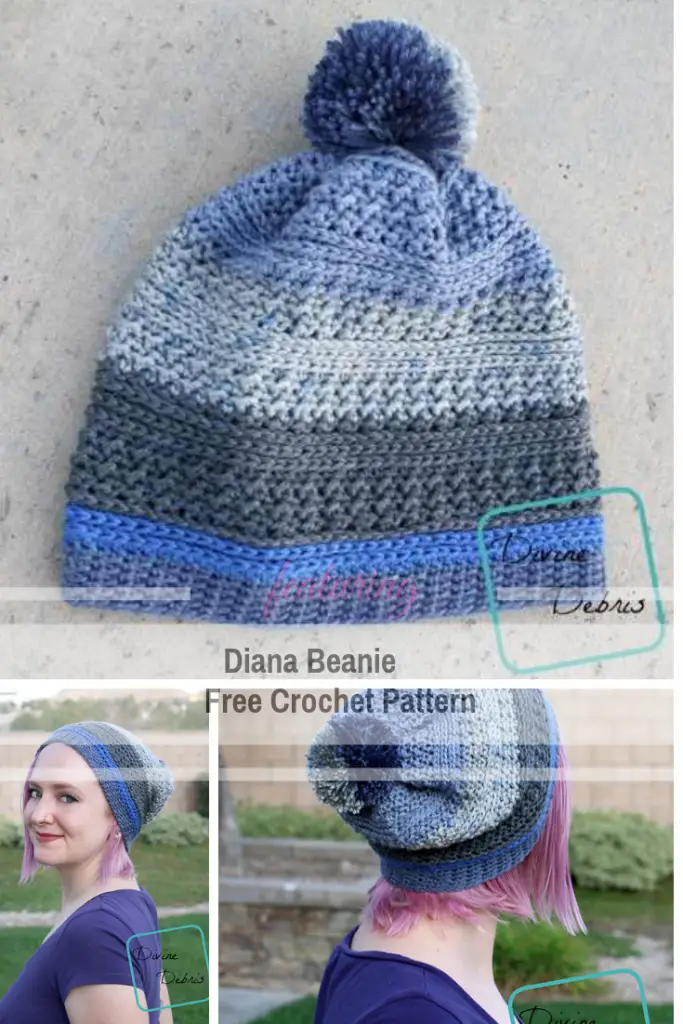 Awesome Diana Beanie Free Crochet Pattern