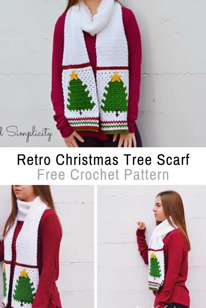 This Free Christmas Scarf Crochet Pattern Is Warm And Festive