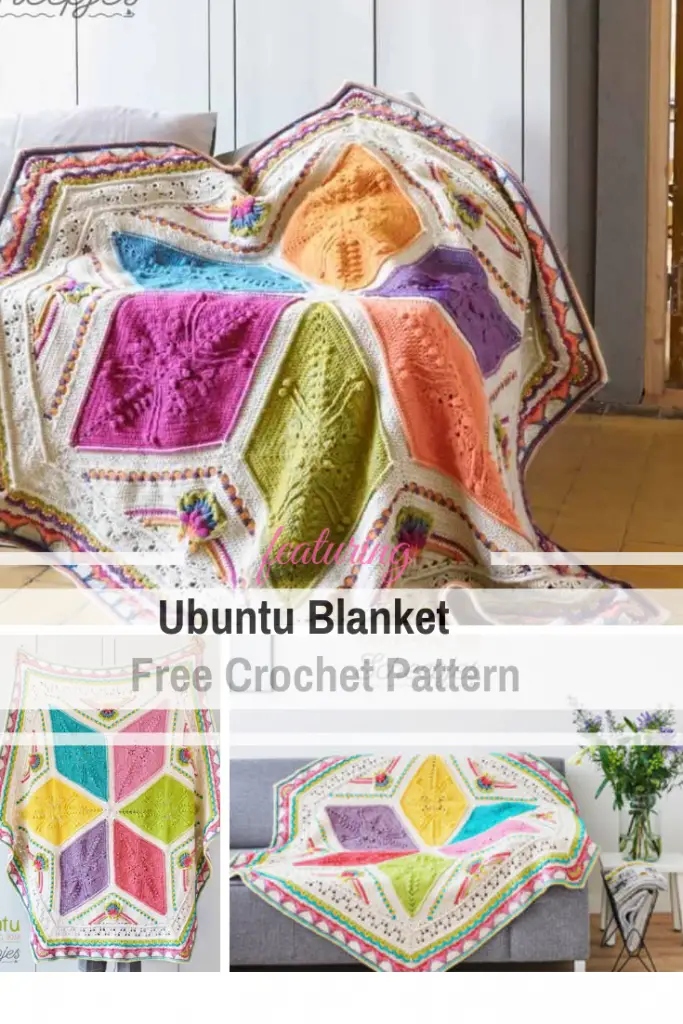 Gorgeous Hexagonal Crochet Blanket Free Pattern