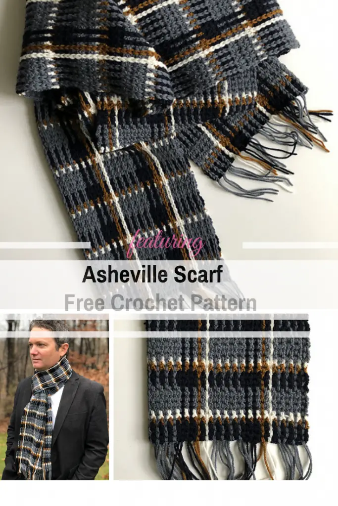Simple And Beautiful Men's Plaid Scarf Crochet Pattern