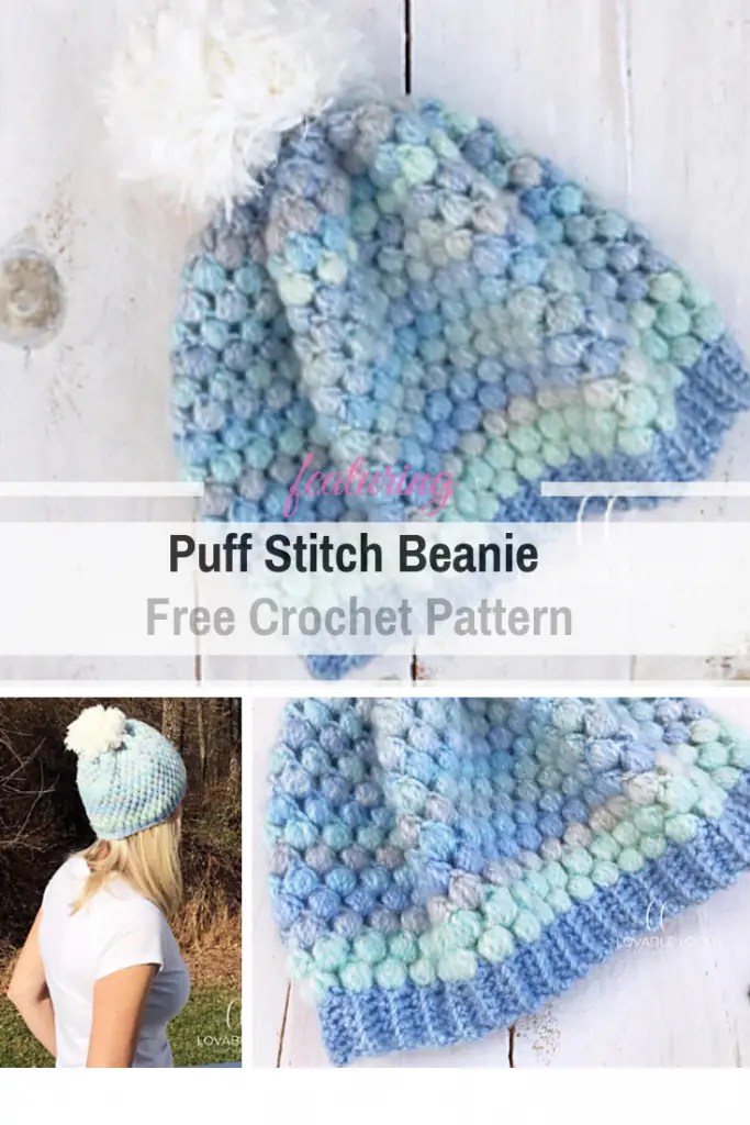 Fun And Quick Puff Stitch Beanie Free Crochet Pattern