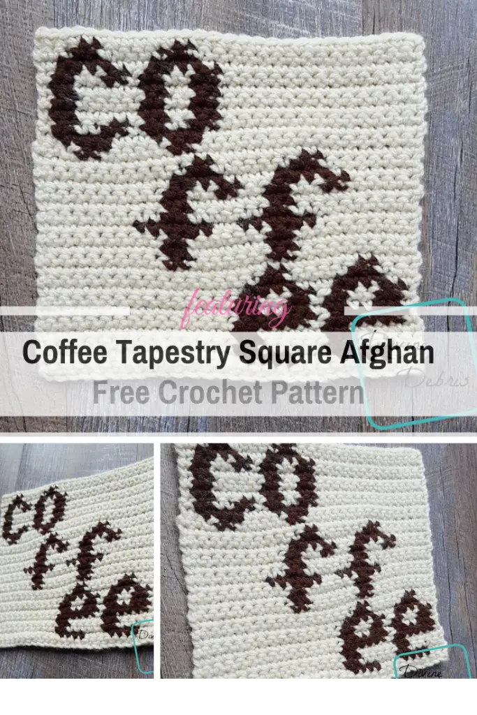 Tapestry Crochet Coffee Granny Square Free Pattern