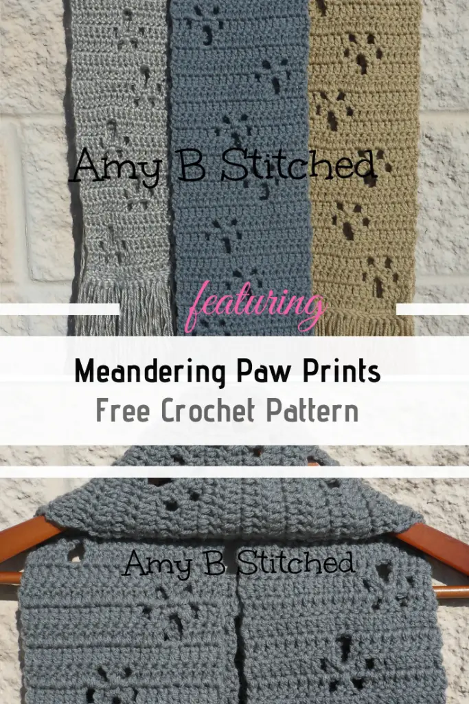 The Meandering Paw Prints Scarf Makes Up Easy And Looks Great