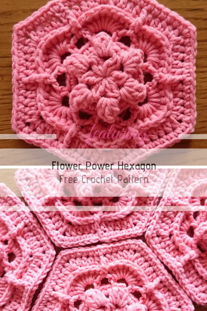 Gorgeous 3D Flower Hexagon Crochet Pattern