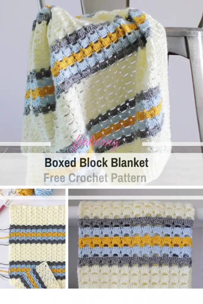 This Pretty Boxed Block Stitch Baby Blanket Will Steal Your Heart!