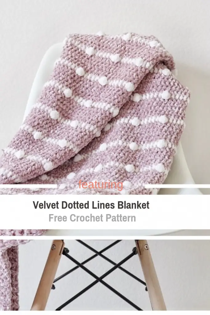 Beautiful Velvet Dotted Lines Crochet Blanket For Relaxing Warmth And Coziness