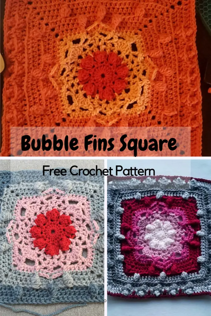 Happy Crochet Square With Bobbles