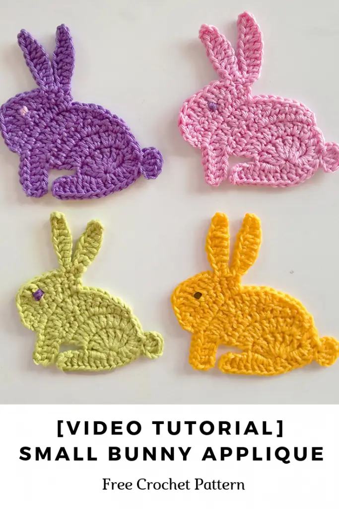 [Video Tutorial] Small Bunny Applique Crochet Pattern