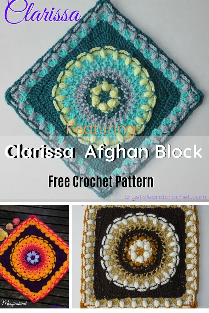Bright And Clear Textured Afghan Square Free Pattern