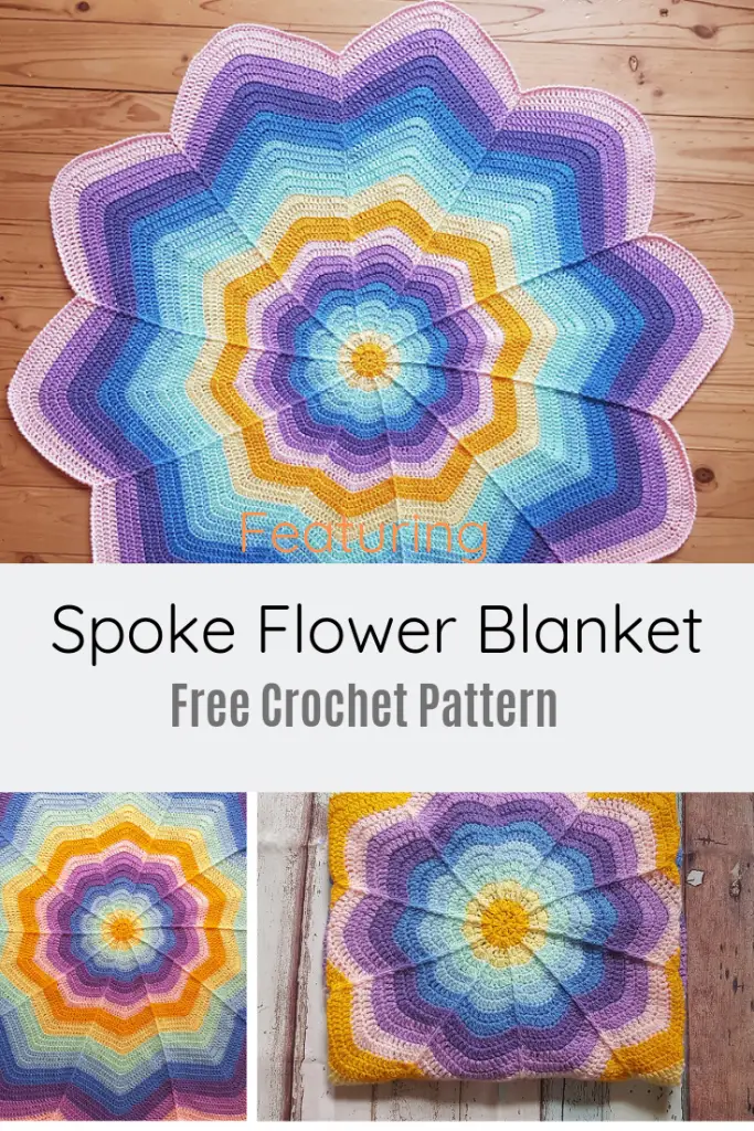 Fun, Quick And Easy Flower Blanket Free Crochet Pattern