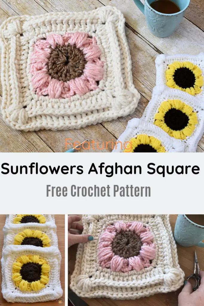 Lift Someone's Spirits With A Beautiful Crochet Sunflowers Afghan