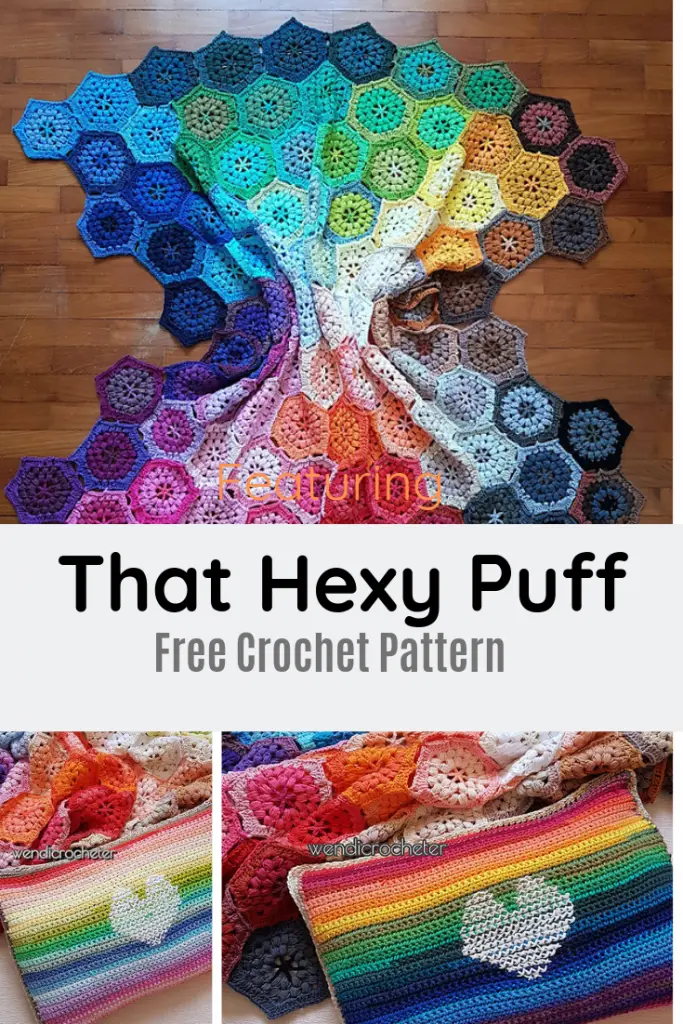 Gorgeous Crochet Hexagon Blanket For Those Who Love The Puff Stitch