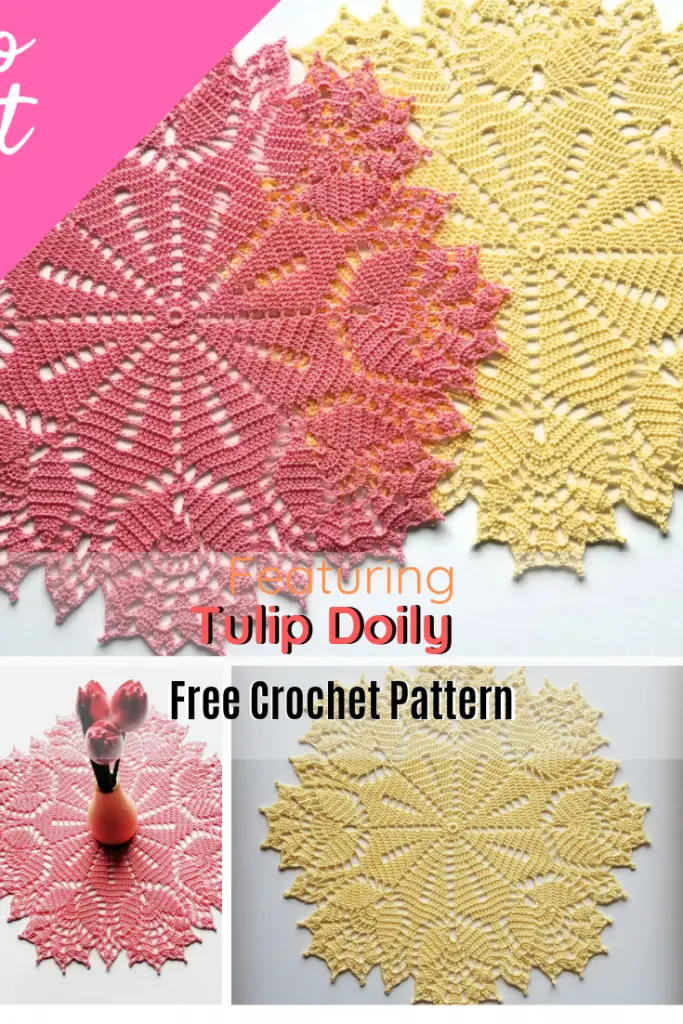 Gorgeous Free Crochet Tulip Doily Pattern
