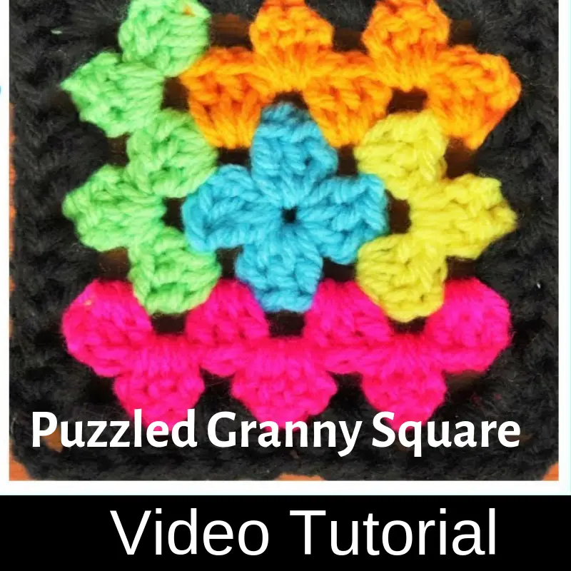 Super Easy Puzzled Granny Square [Video Tutorial]