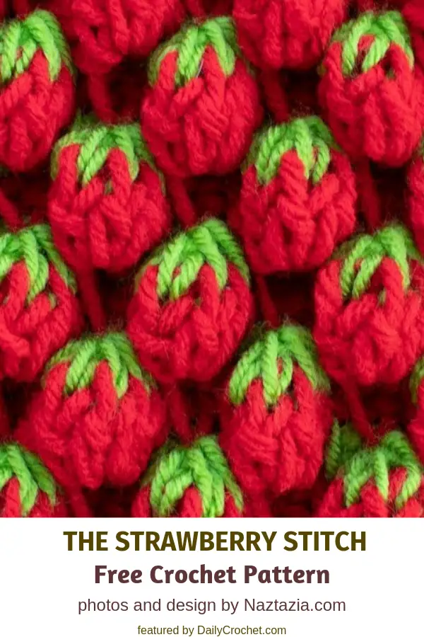 Learn A New Crochet Stitch: The Strawberry Stitch