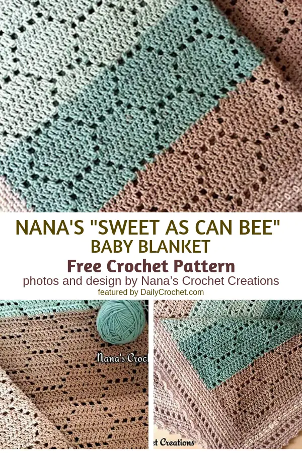 Easy Honeycomb Baby Blanket Free Crochet Pattern