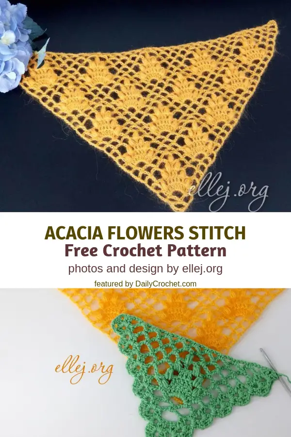 Learn A New Crochet Stitch: Acacia Flowers Stitch