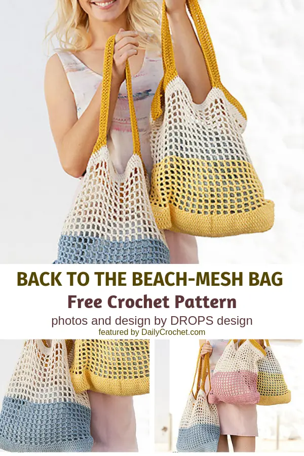 Easy Crochet Mesh Bag Free Pattern