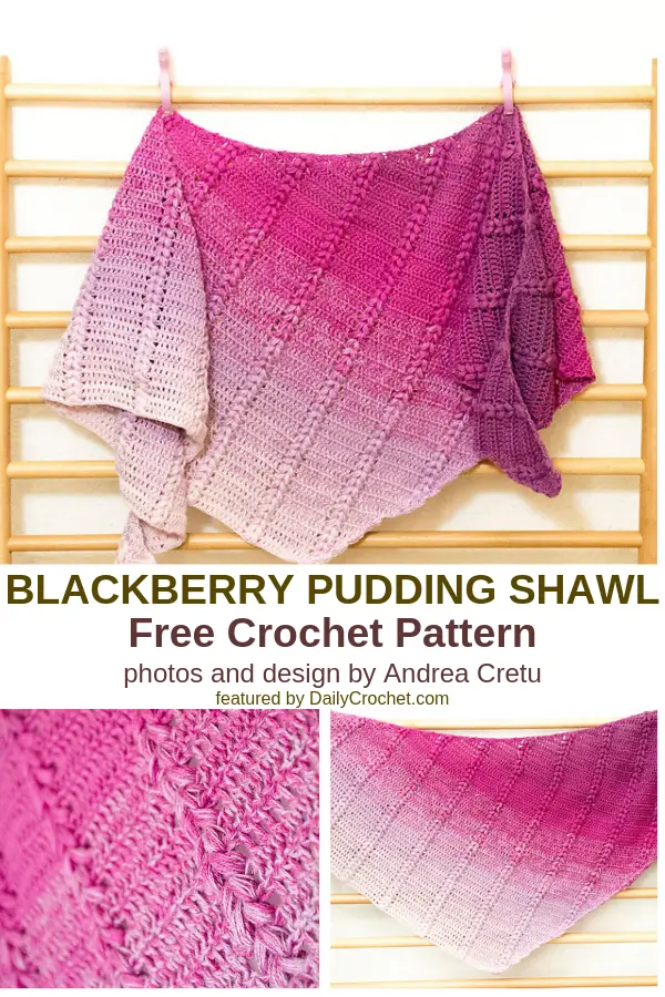 Soft And Sweet Free Crochet Crescent Shawl Pattern