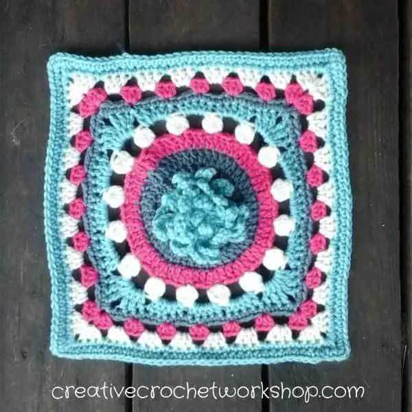 6 Free Crochet Flower Granny Square Patterns Featuring Chrysanthemum Flowers