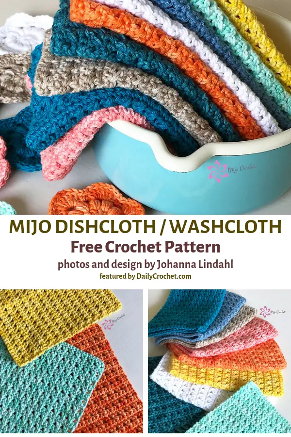 Easy Crocheted Dishcloth Free Pattern For Everyday Use