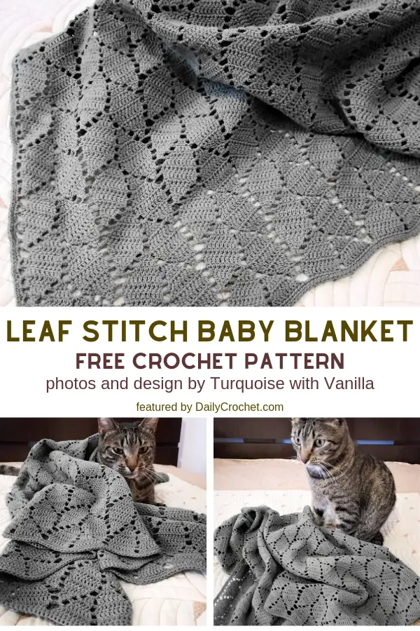 Leaf Stitch Baby Blanket Free Crochet Pattern For Beginners