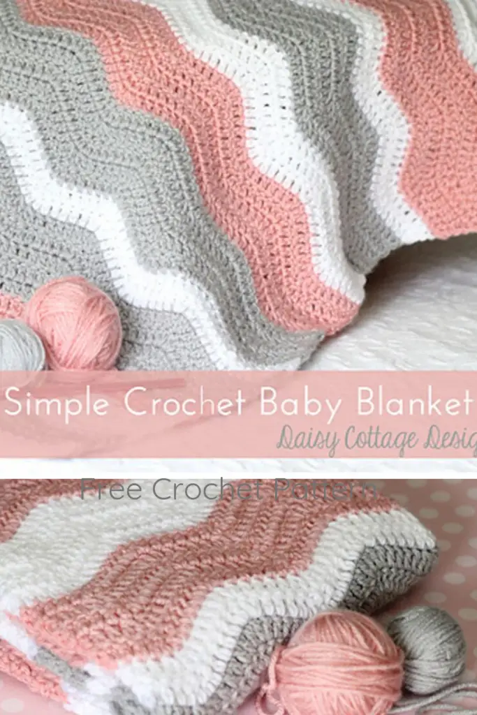 Mindless Ripple Crochet Baby Blanket Pattern