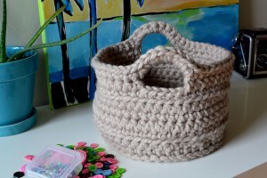 Chunky Crocheted Basket Pattern- [Free Patterns] 15 Beautiful Crochet Spa Basket Patterns