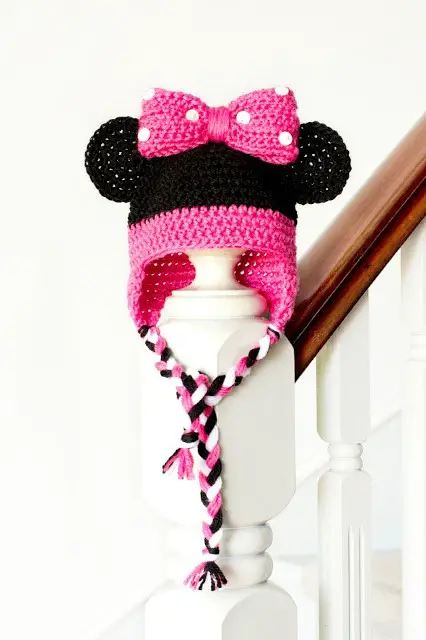 Minnie Mouse Inspired Baby Hat Crochet Pattern 1
