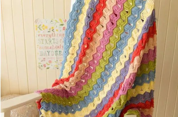 [Photo Tutorial] Free Crochet Afghan Patterns-Vintage Fan Ripple Stitch ...