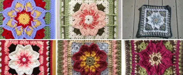 [Free Pattern] Flower Blossom Granny Square