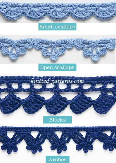 Crochet edgings and trims