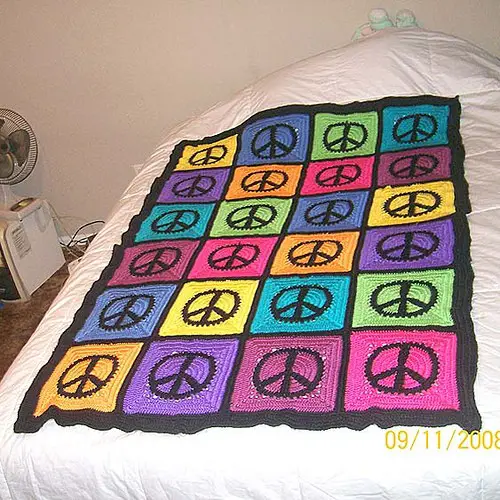 Peace Sign blanket