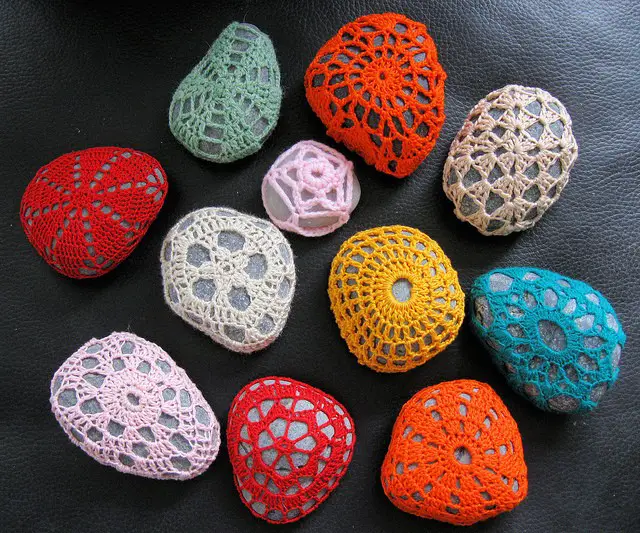 crochet around a stone