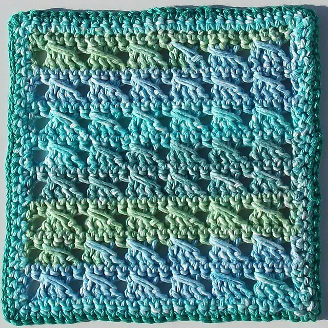 [Free Pattern] This Beautiful Dishcloth Is Made Using The Crochet Cable Stitch