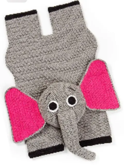 [Free Pattern] Your Toddler Will Love Relaxing On This Adorable Crochet Elephant Rug While Looking At Books, Watching TV Or Even Napping!