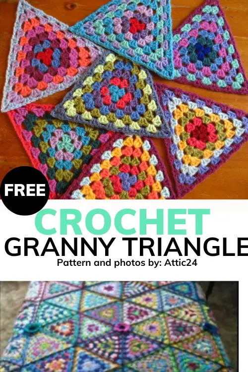 Crochet Granny Triangle Free Pattern Perfect For Bunting Or Afghan Making
