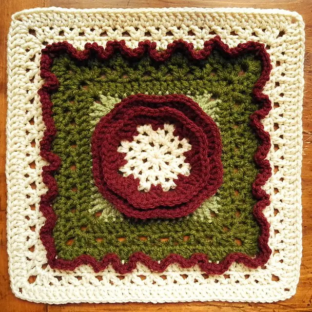 Frostbloom 12 Afghan Square by Shan Sevcik