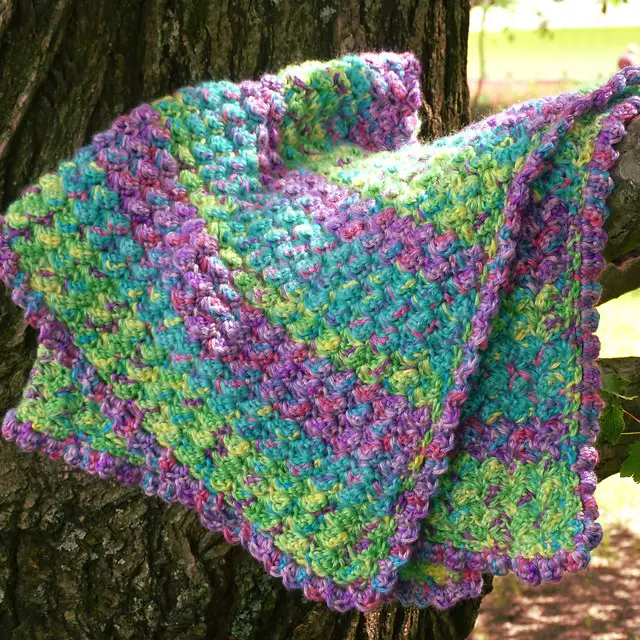 [Free Pattern] Fun Jungle Rhythm Baby Blanket Soft To The Touch But With Lots Of Texture