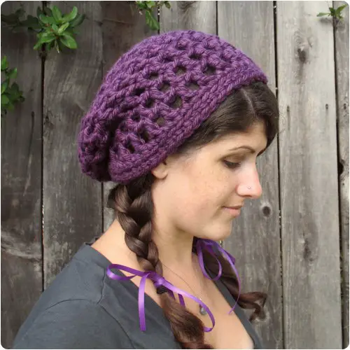 Waffle Cone Slouchy Hat by Julie King